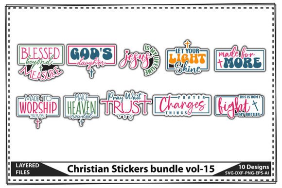 Christian Stickers Bundle Vol-15: A Versatile Graphics Tool for Crafts