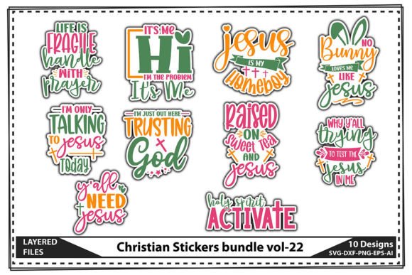 Christian Stickers Bundle Vol-22: A Versatile Graphics Tool for Crafts