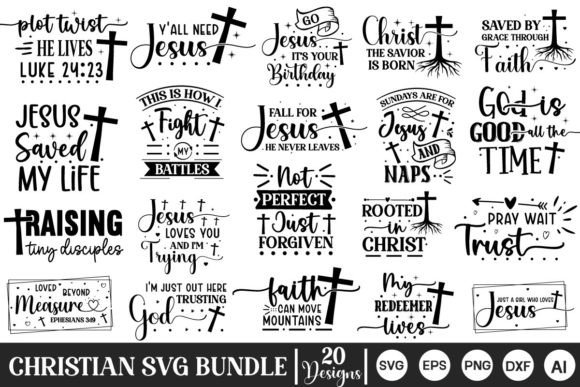 Christian SVG Bundle: A Must-Have for Faith-Based Graphics and Crafts