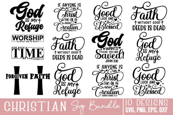 Christian SVG Bundle Bible Verses Vol 3: A Crafts and Graphics Essential