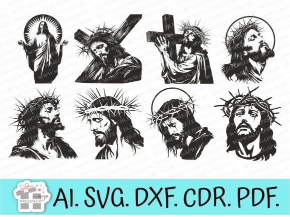 Jesus Christ Silhouette Graphics for Crafts