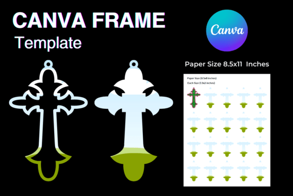 Jesus Cross Earring Canva Frame Template Review