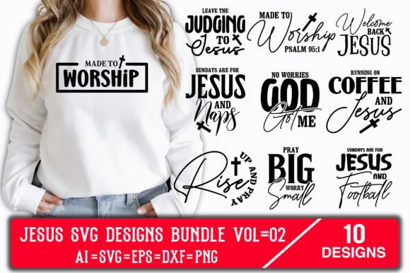 Jesus SVG Designs Bundle Vol 02 for Graphics and Crafts