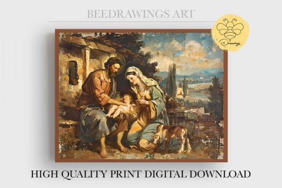 Oil Painting Jesus Wall Art 08: A Versatile Graphics Asset