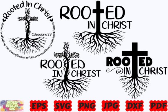 Rooted in Christ SVG: A Versatile Graphics Asset for Crafts