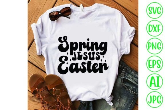 Spring Jesus Easter Retro SVG Design Review